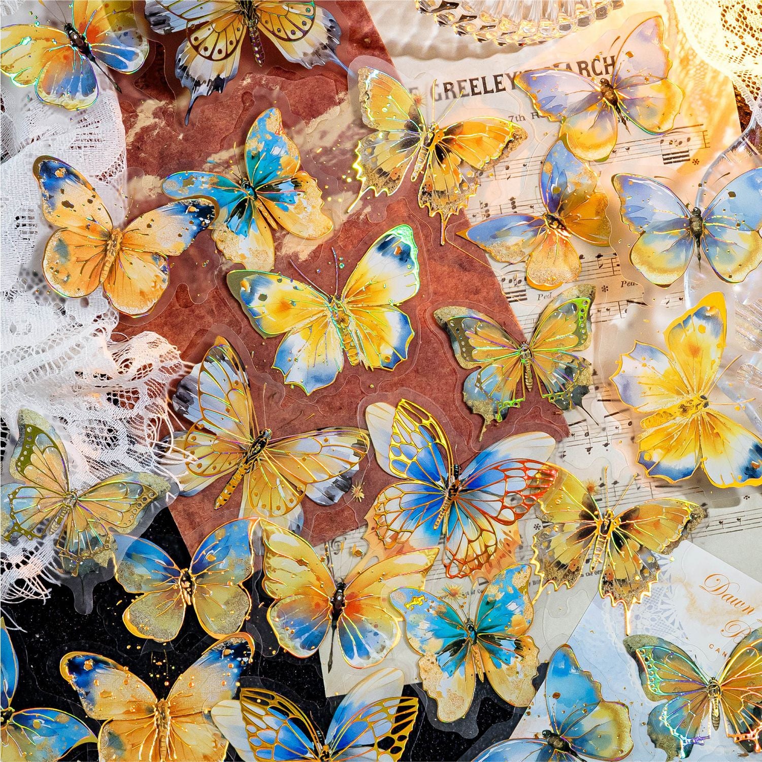 Bronzed Butterfly PET Sticker