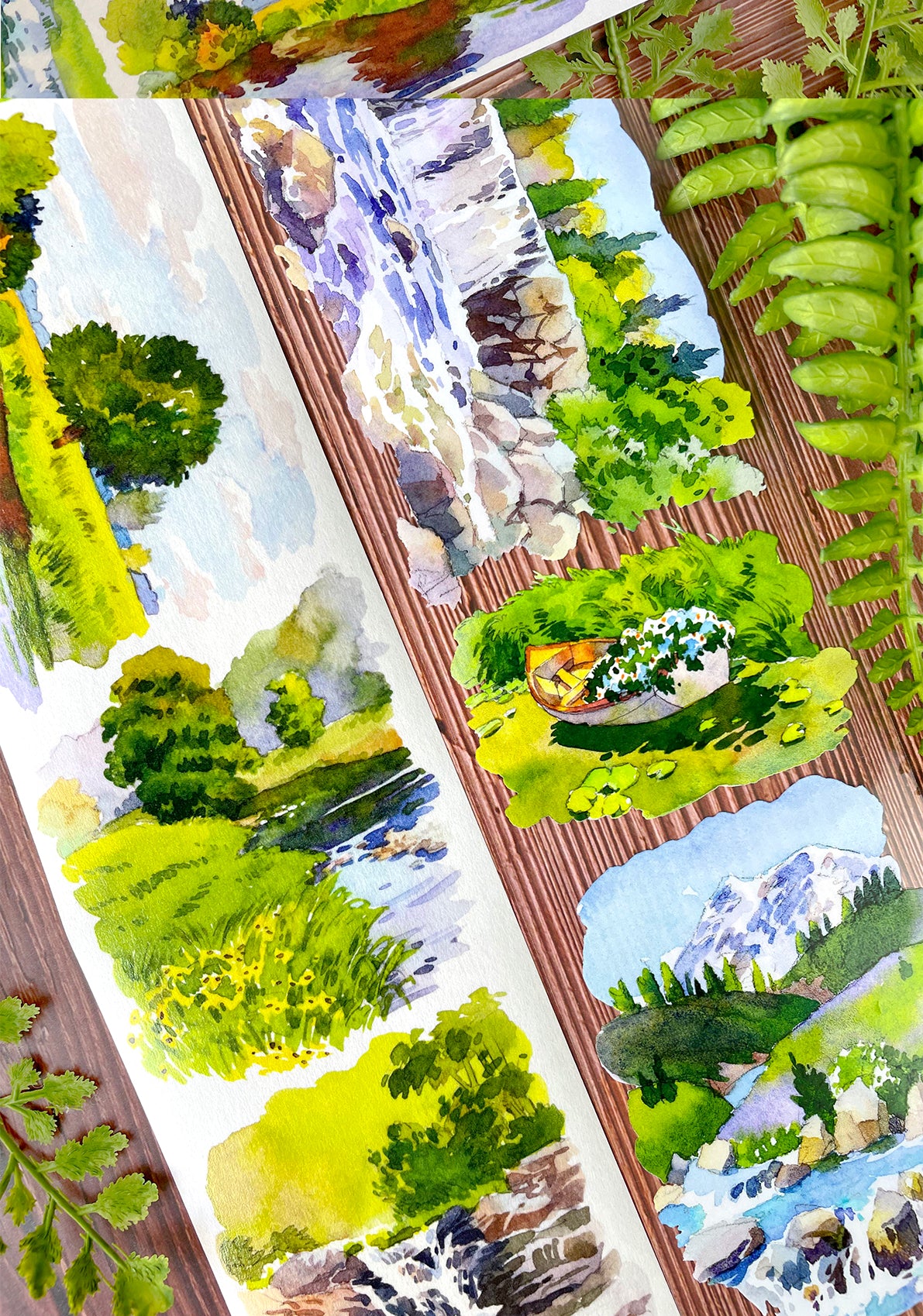 【NEW Studio】 Boat Moored by The River Landscaping Tape (7cm* 125cm)