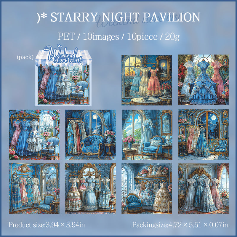 Weekend Shop Background PET Sticker