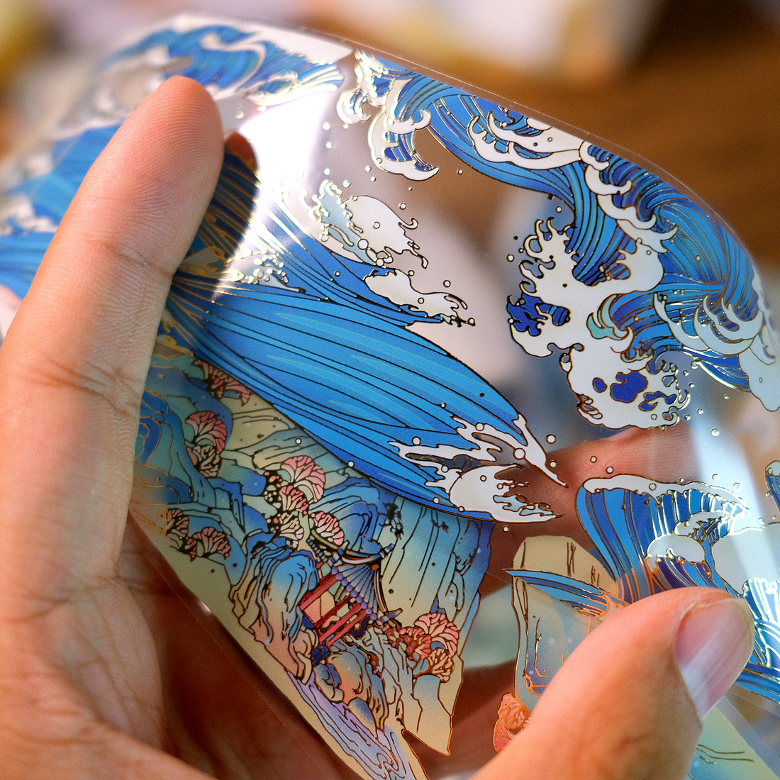 Mountains and Sea Hot Stamping Scrapbook Junk Journal PET Tape