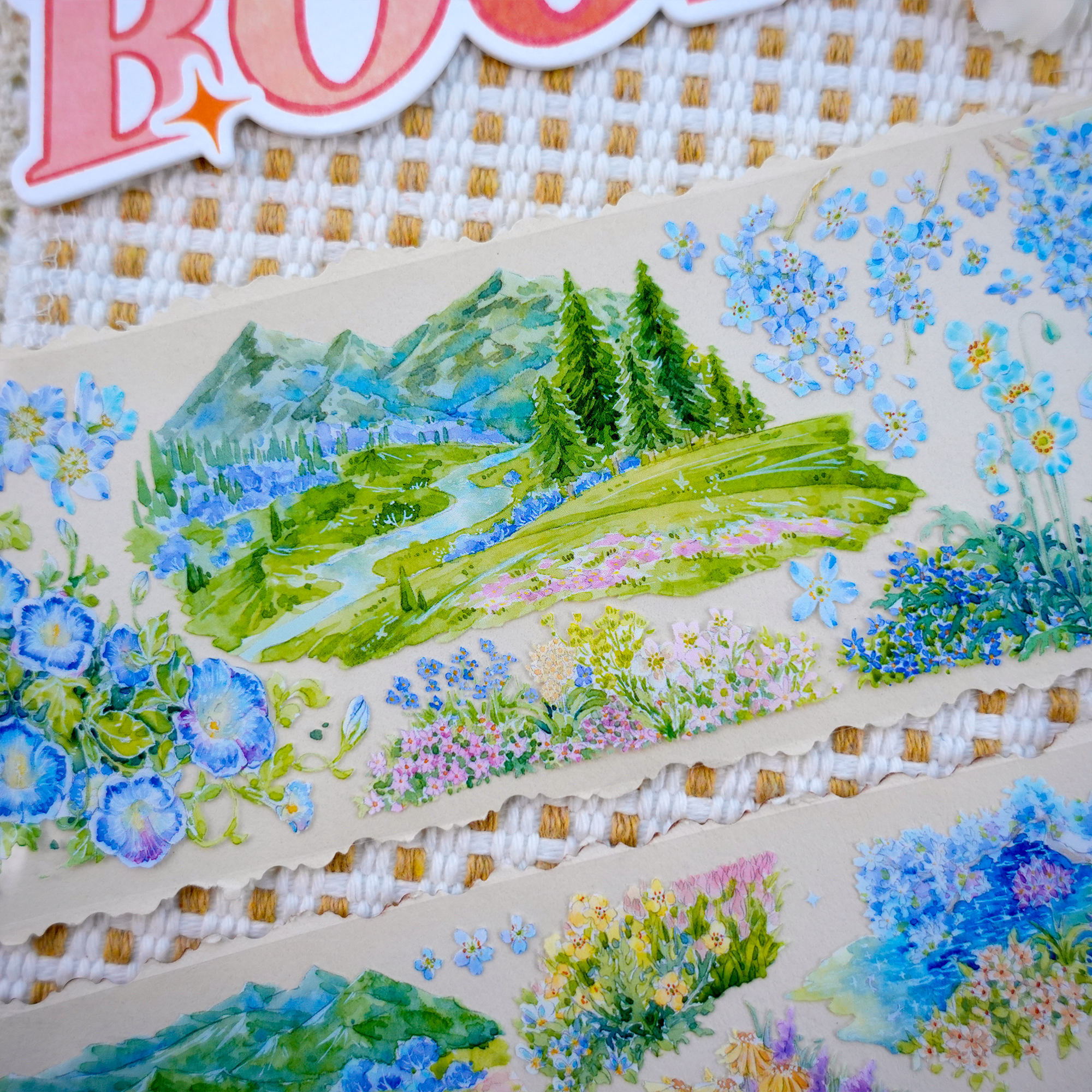 【XT】Romantic Scenery Landscape Tape for journaling and scrapbooking