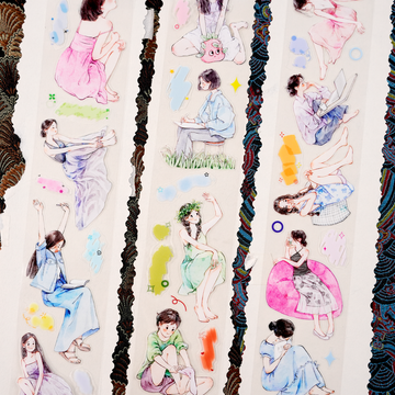 【NEW】Relaxed Life Girl Character Tape