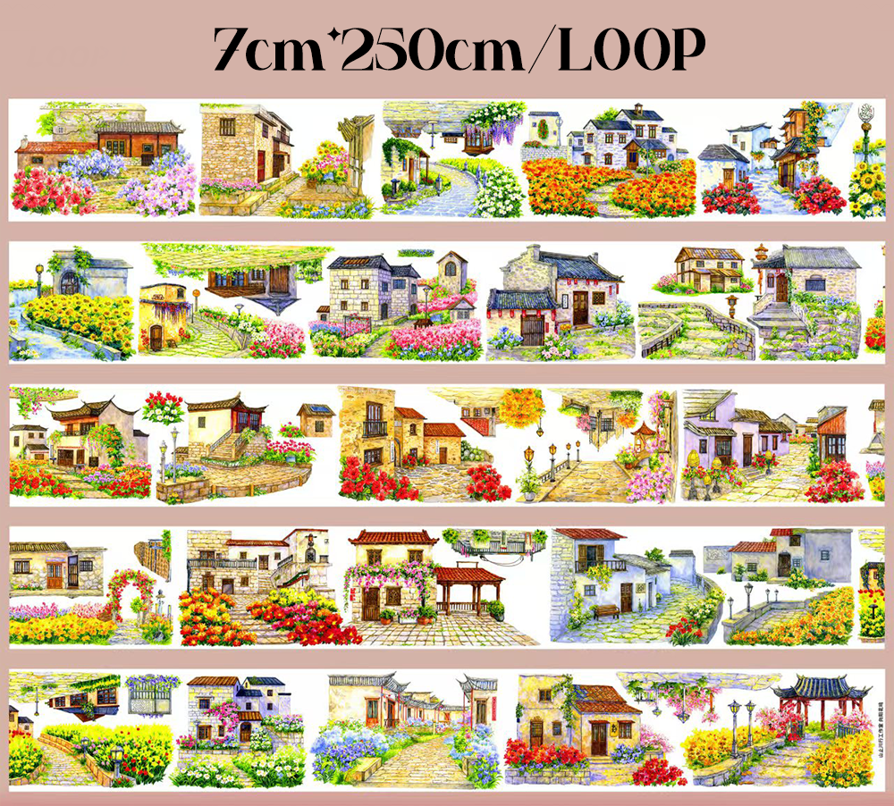 【SZCX】Sunward Flower Cove Landscape PET Tape