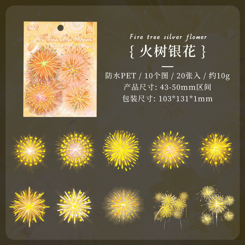 Fluorescent Night Language PET Sticker