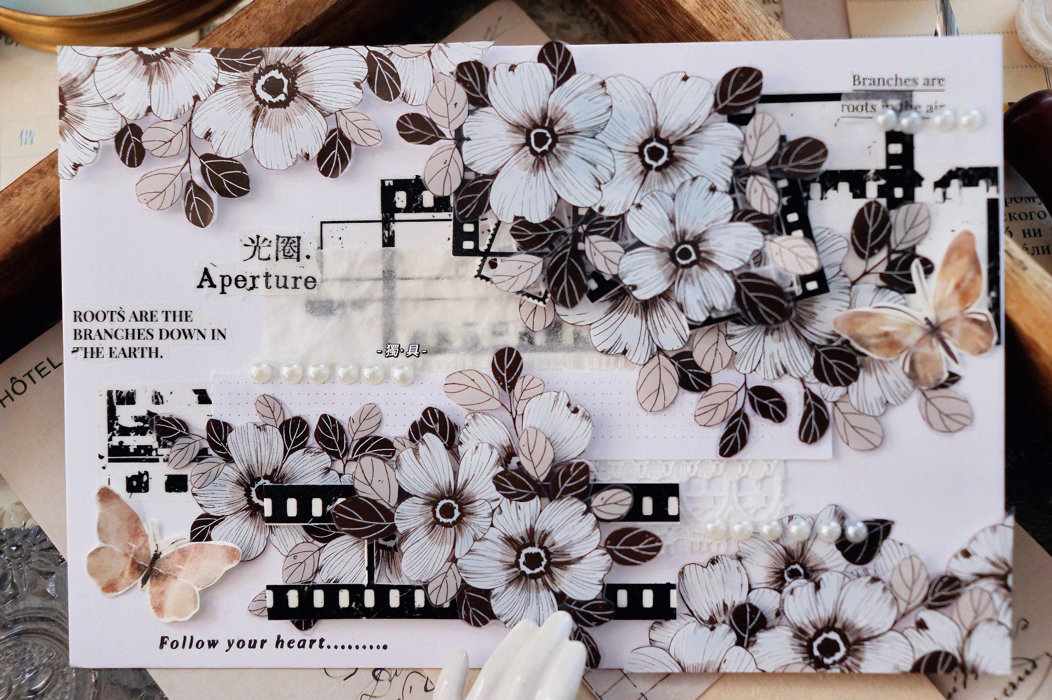 Ginger Camellia Flower Tape (5cm*100cm)