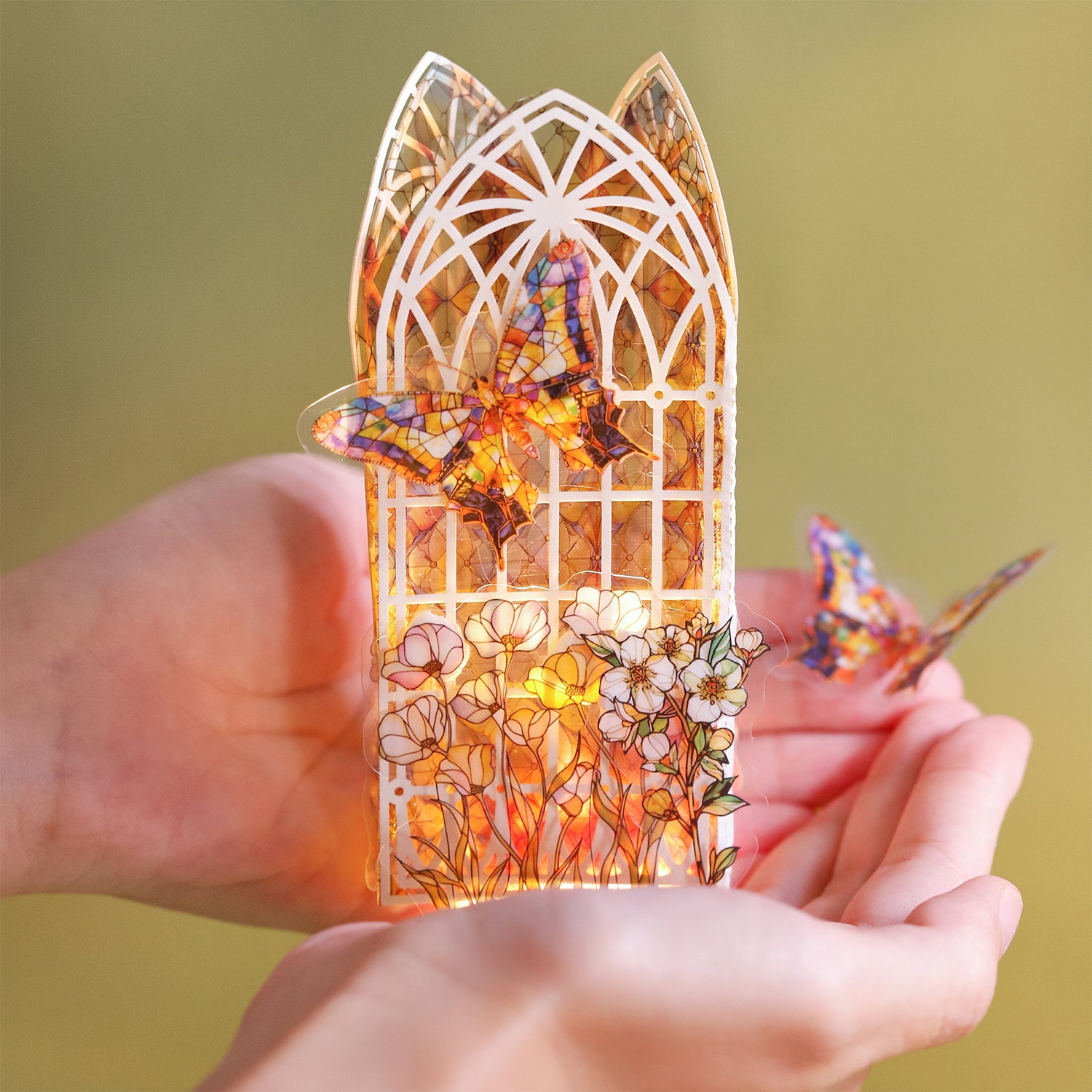 Light & Shadow Stained Glass Scrapbooking Paper