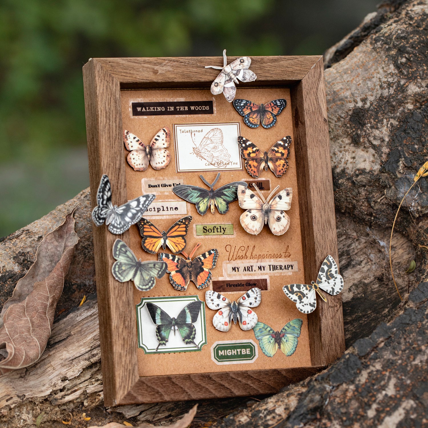 Vintage Butterfly Paper Sticker