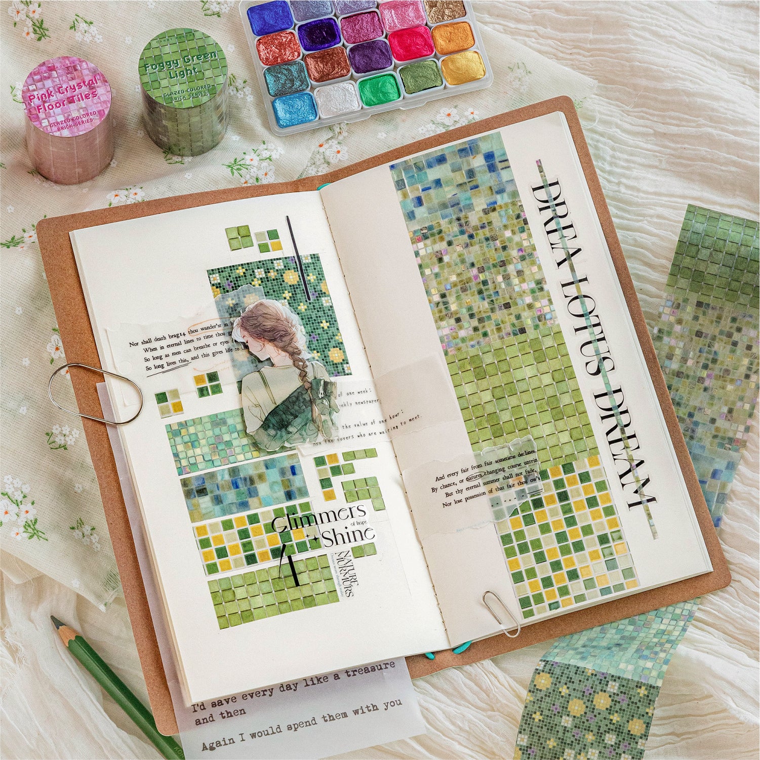 Glazed Colorful Tiles Washi Tape