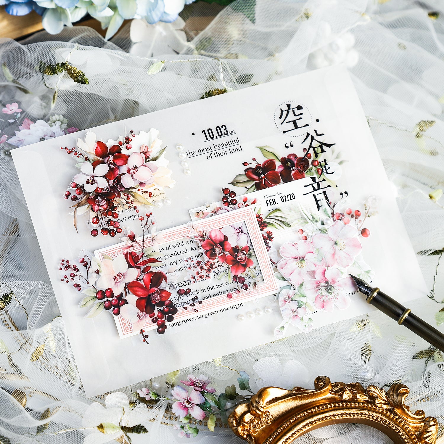 Carrying Flowers PET Sticker