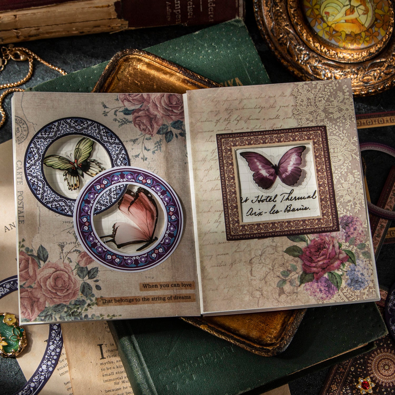 Classical Openwork Die-cut Vintage Frame Notepad Paper