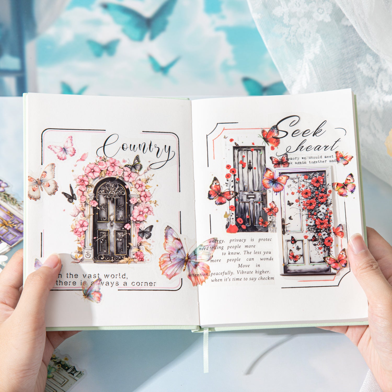 Butterfly dancing window PET Sticker