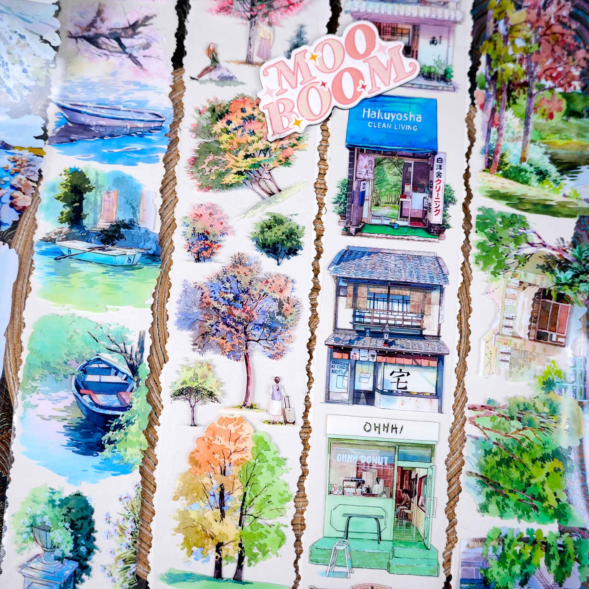 New Stuido Landscaping/Scenic PET Tape for scrapbooking and Journaling cardmaking