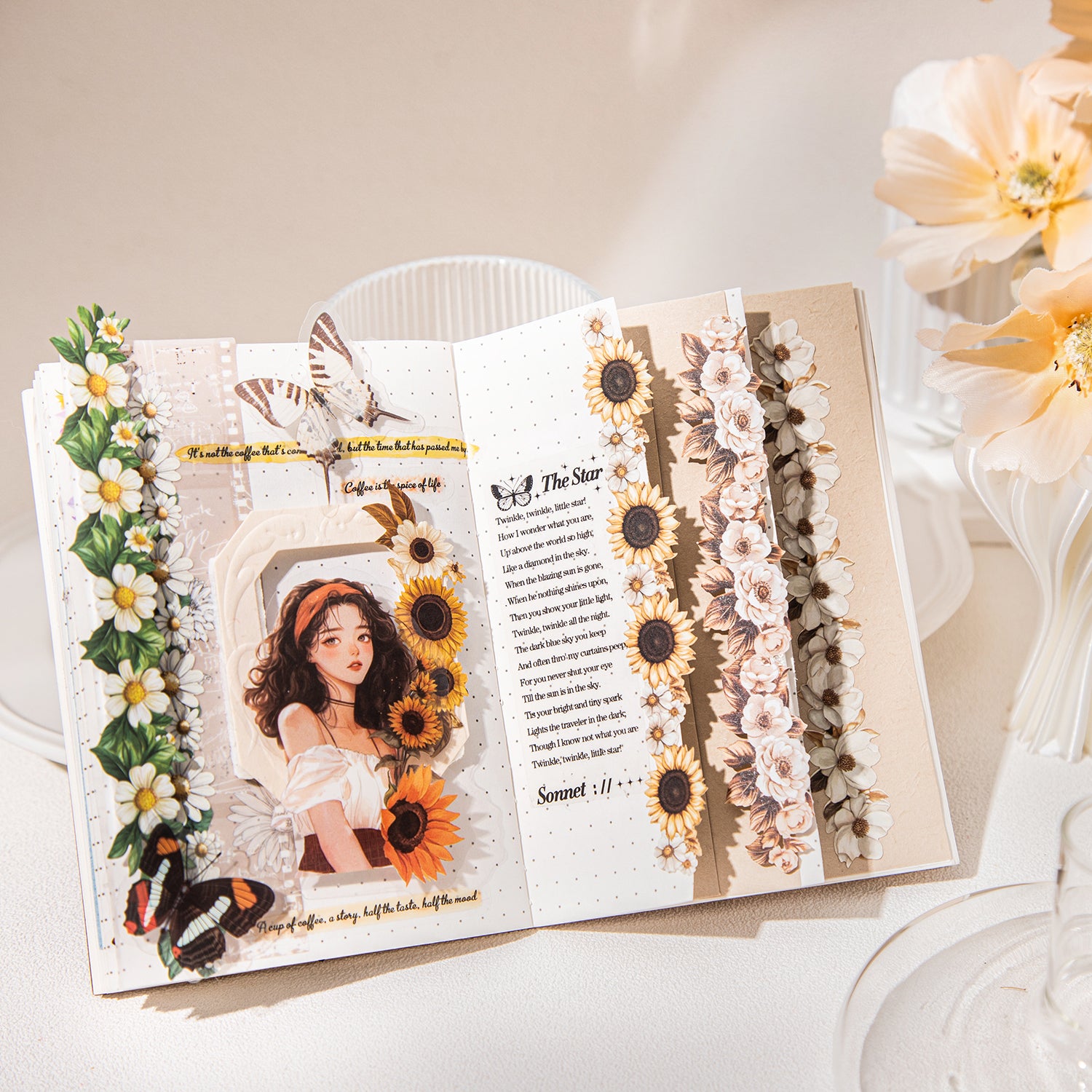 Flowing Flower Corridor Sticker