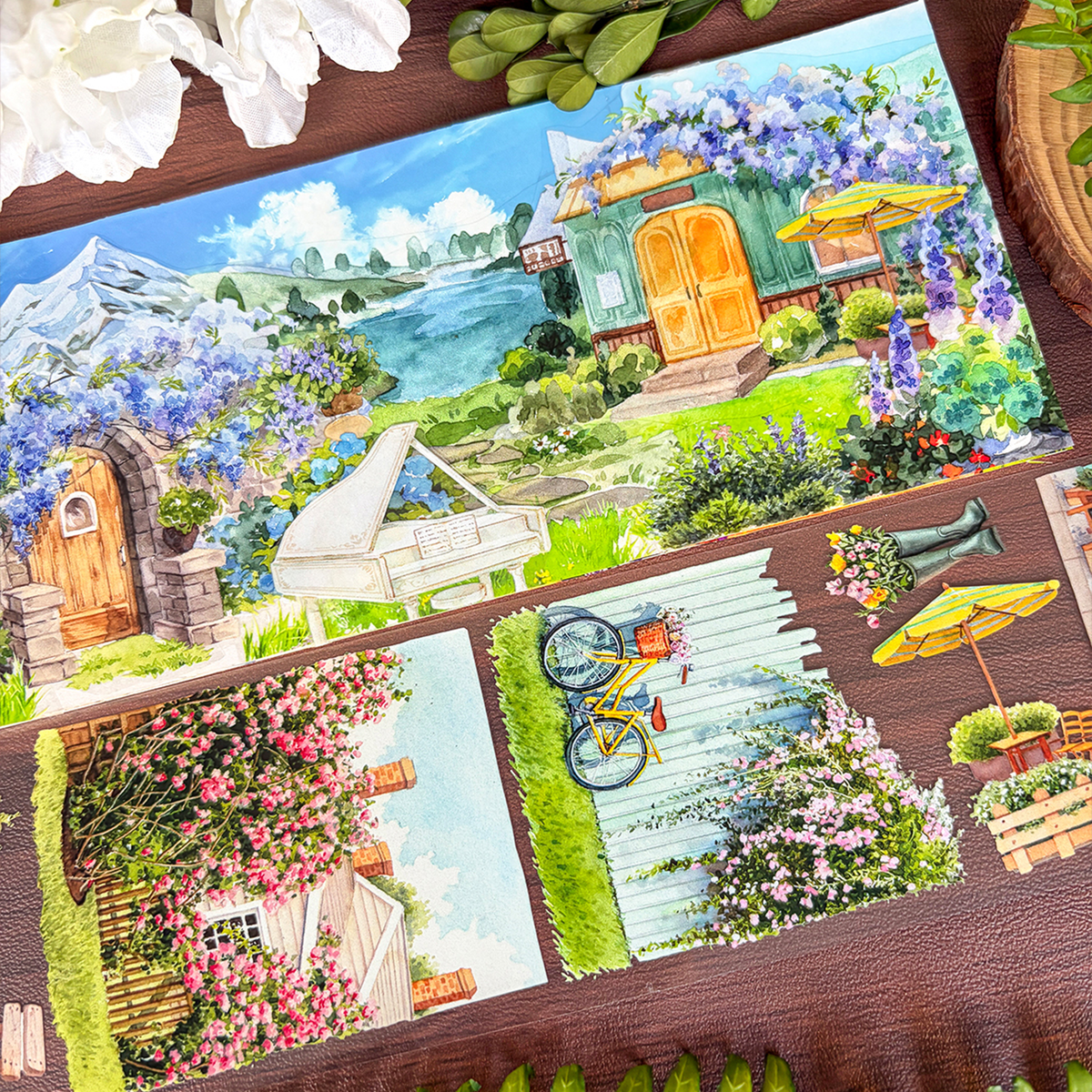 【NEW Stuido】Draped in Floral Shadows Landscape PET Tape