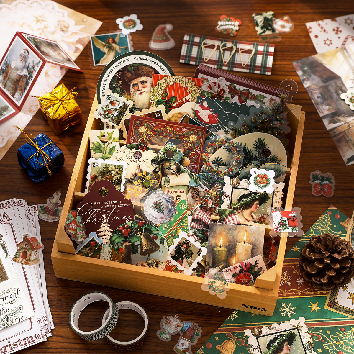 Santa's Gift Scrapbooking Supplies Box