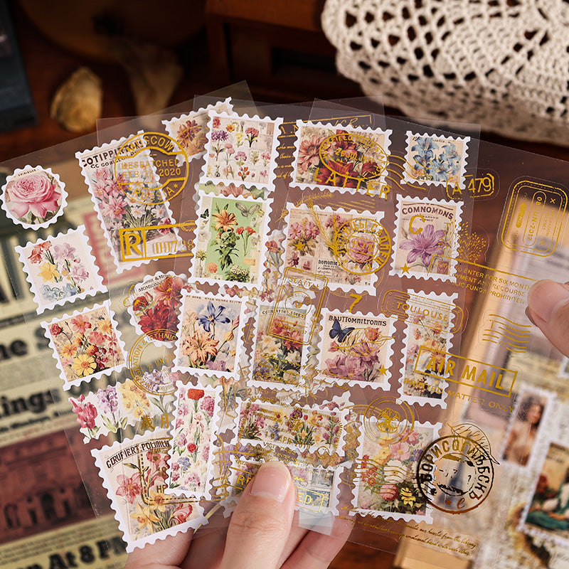 Vintage Foil Stamp Sticker