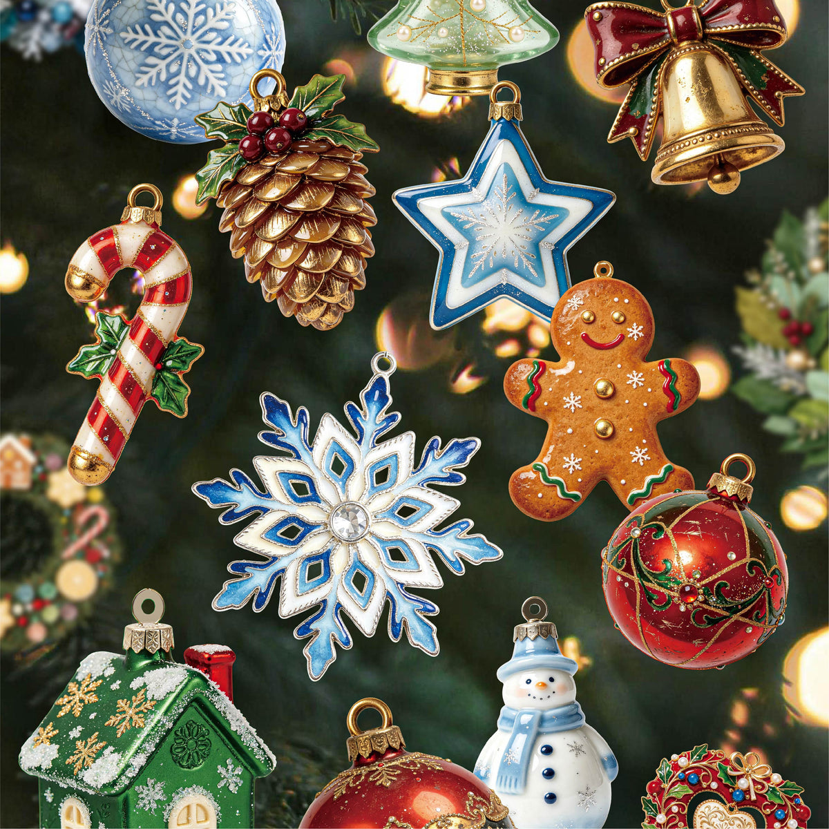 Christmas Wreath Paper Sticker
