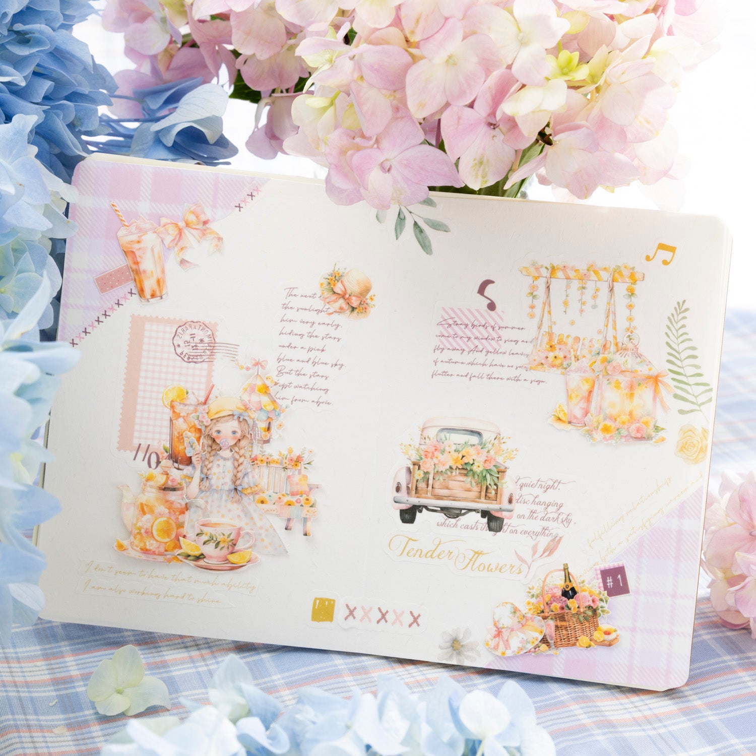 Sweet Girl Pre-cut Scrapbook Journal Sticker Book