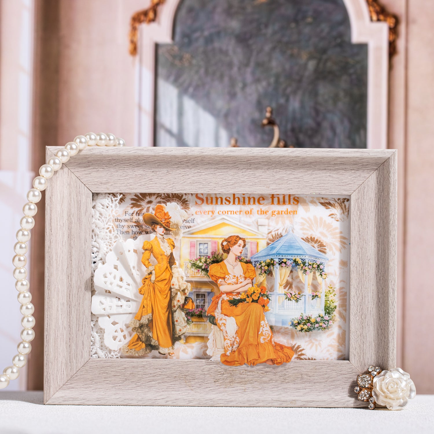 Rococo Dinner Banquet Vintage Characters PET Sticker for journaling and scrapbooking