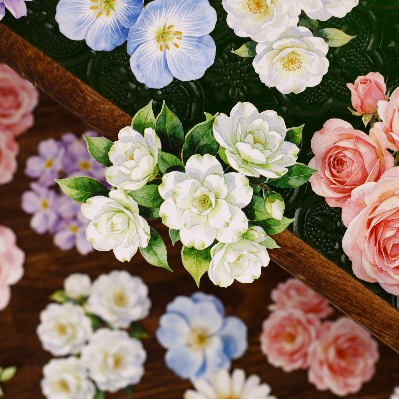 Soft Floral Sticker for Journaling | MOOBOOM