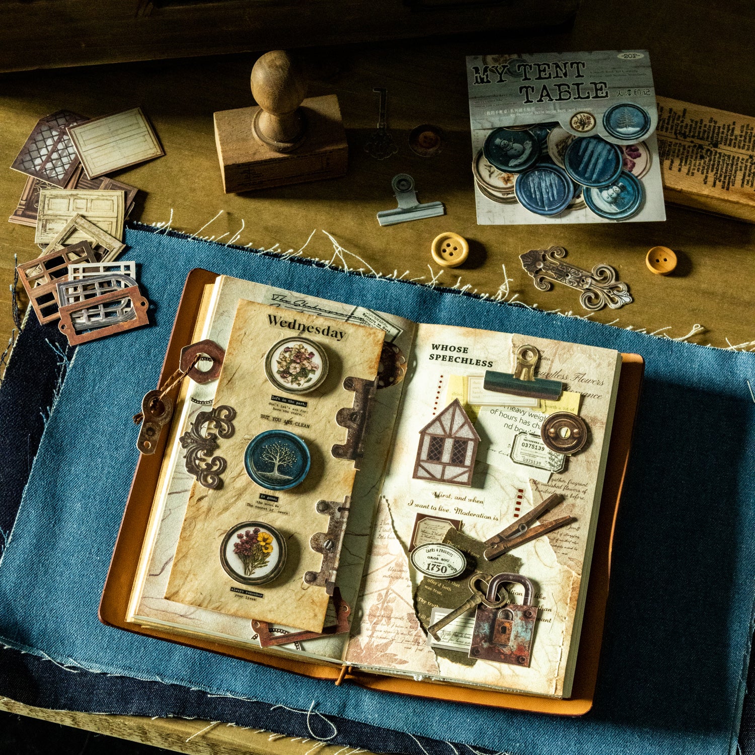 My Tent Table Writing Paper Sticker