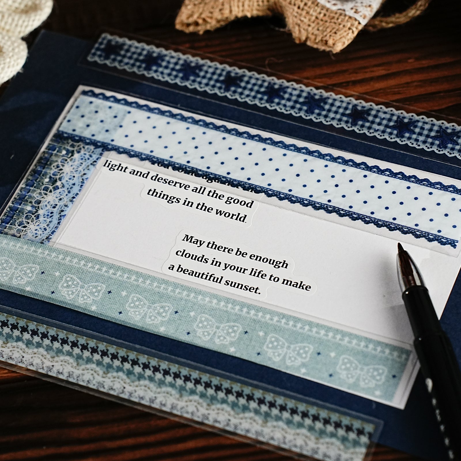 Lace Series Vintage Lace Border Stickers