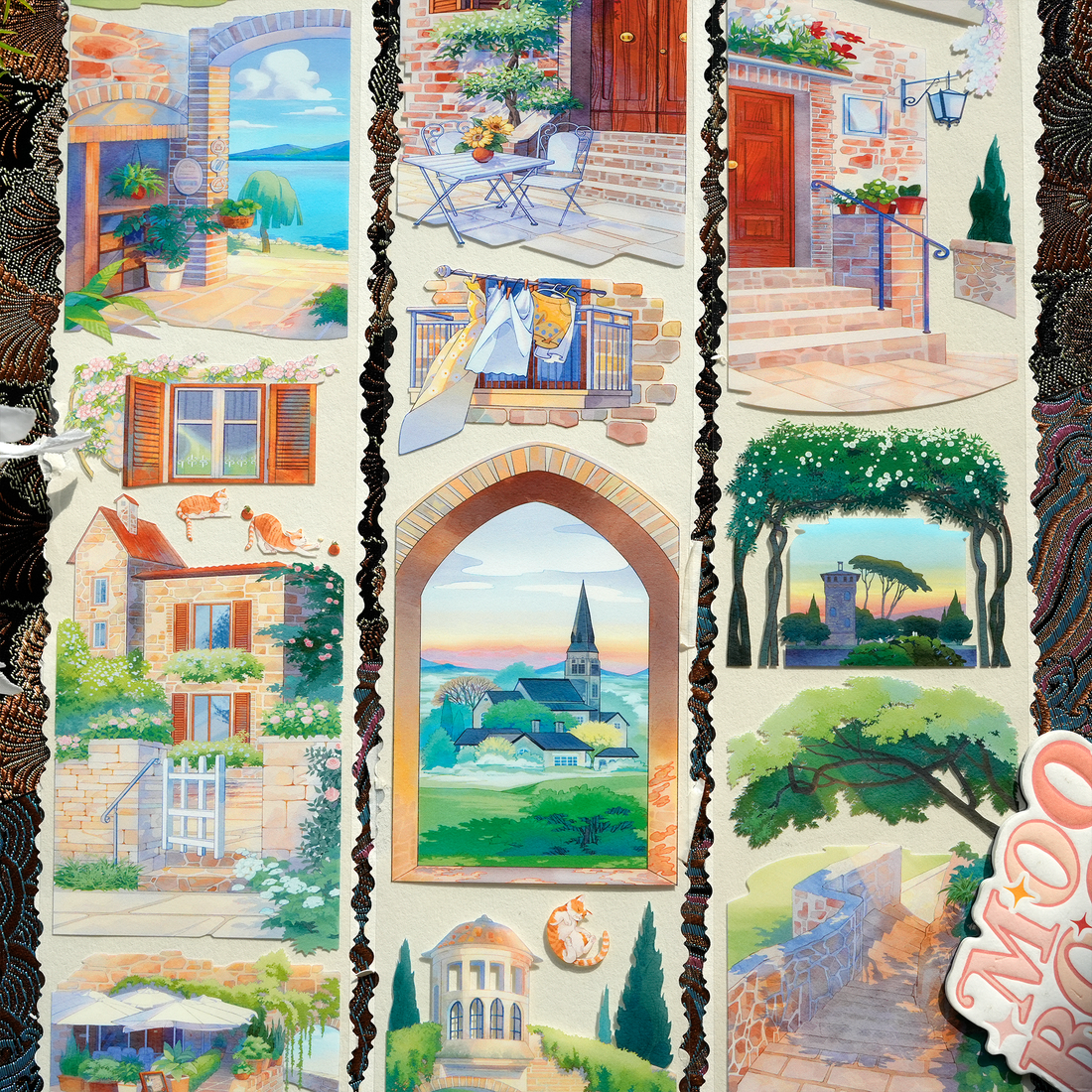 【XT】The ancient town nestled in the countryside Landscaping Tape