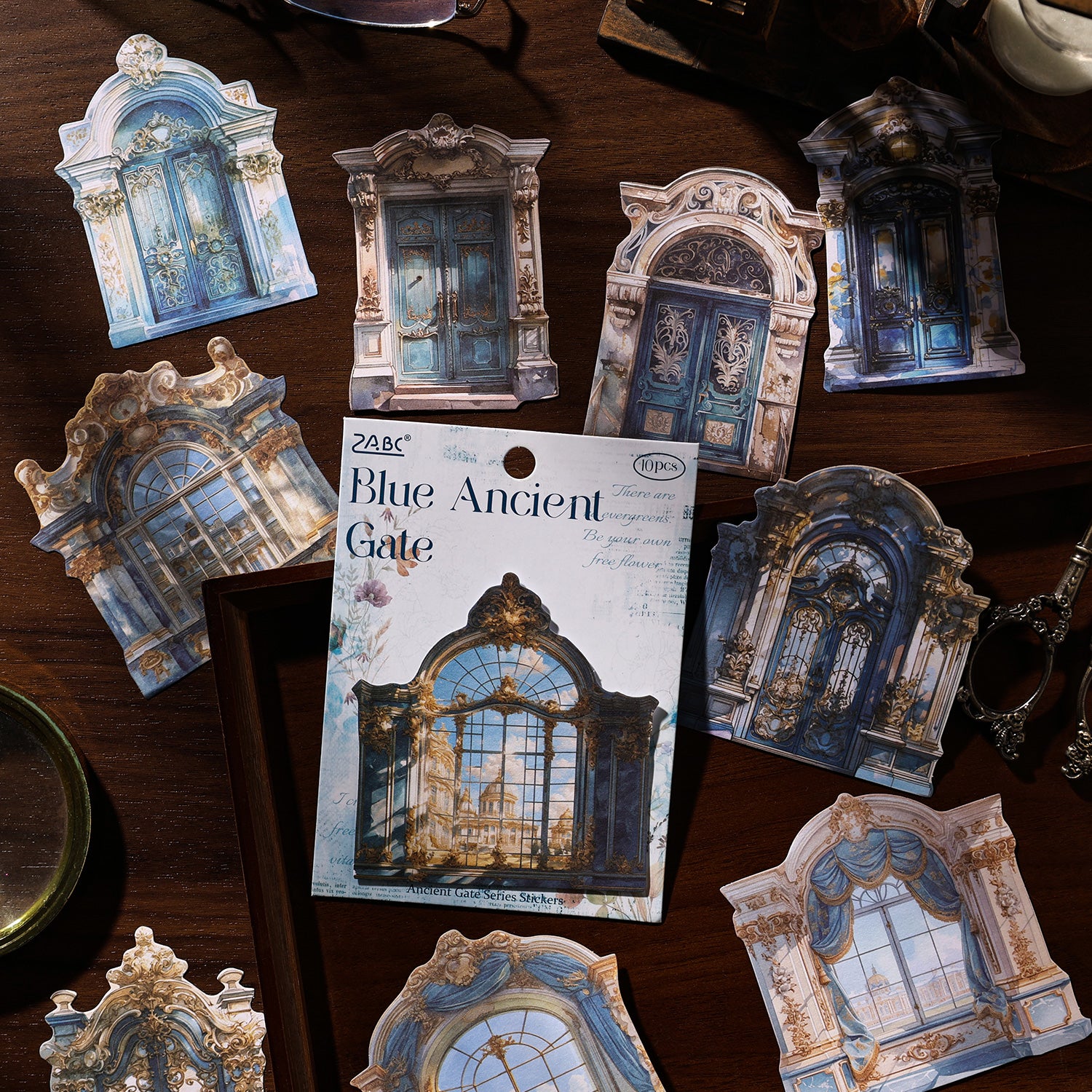 Gilded Portico Series Door & Window Theme Stickers