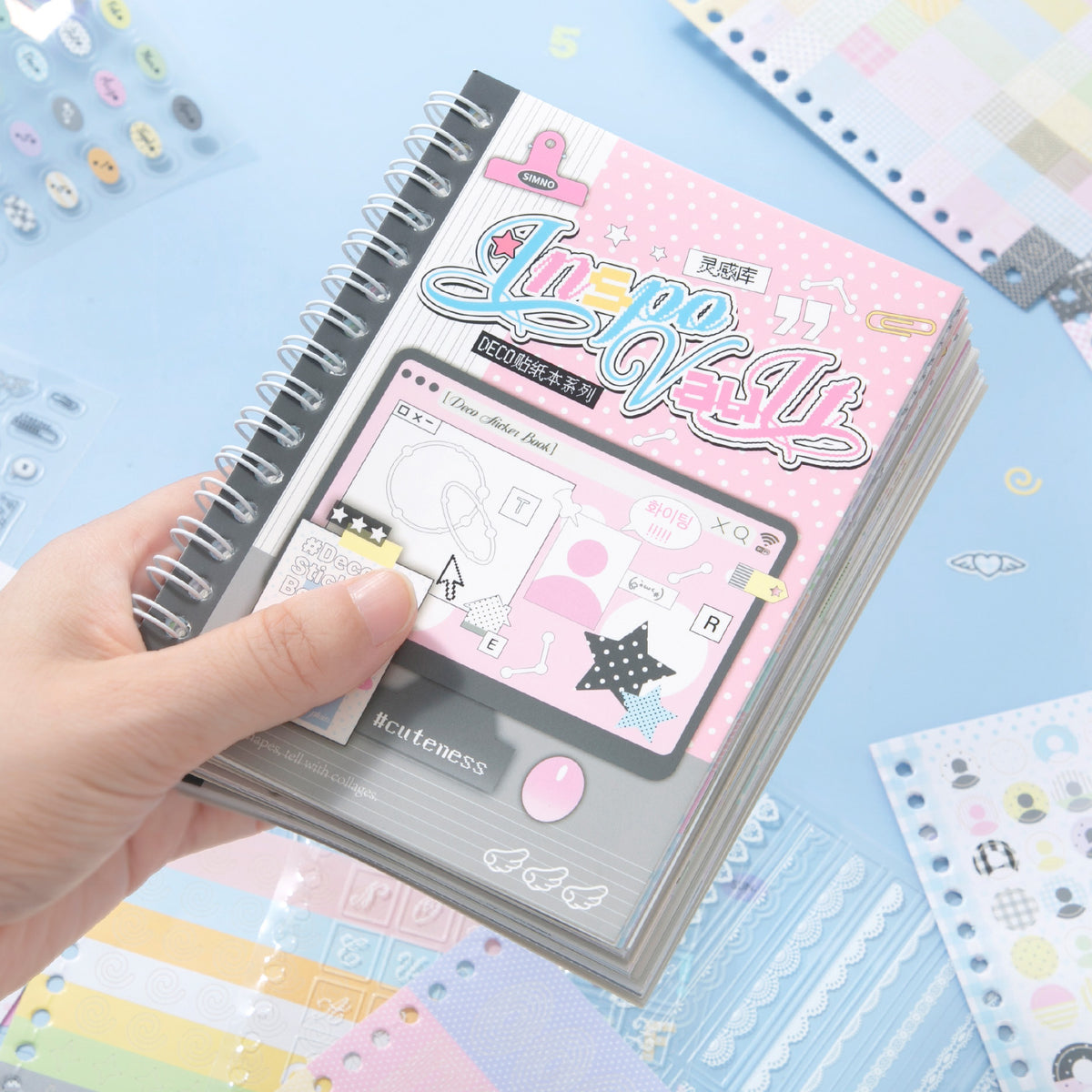 Deco Dual-material Basic Shapes Pre-cut Sticker Book