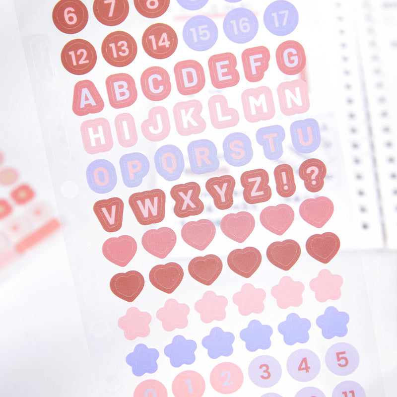 Rhythm Series Basic Pattern Tags PET Sticker