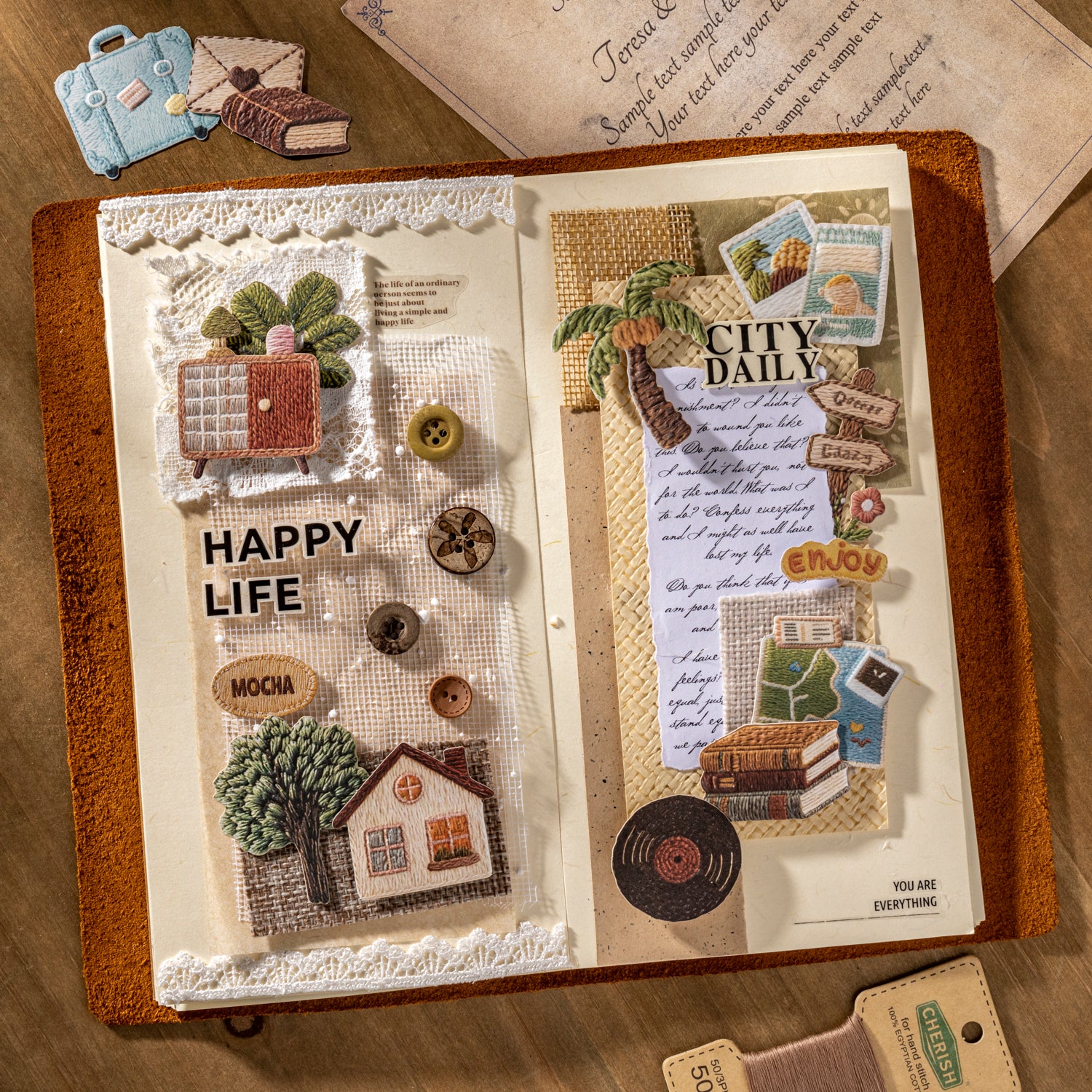 Warm & Cozy Small-item Cloth Texture Sticker