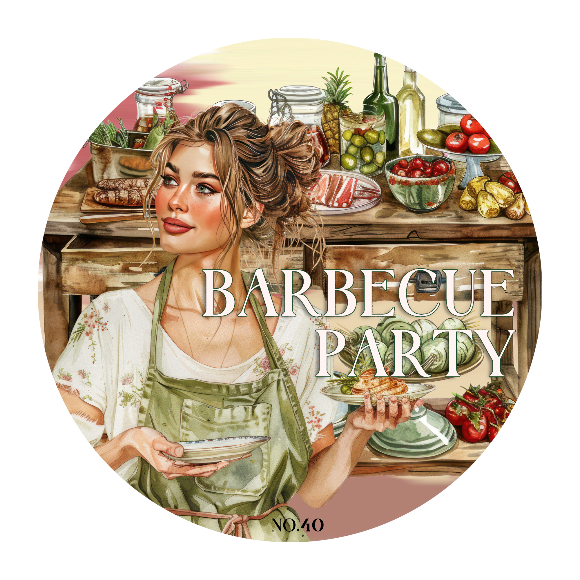 Barbecue Party Pre-cut PET Tape | No.40 | MOOBOOM Design