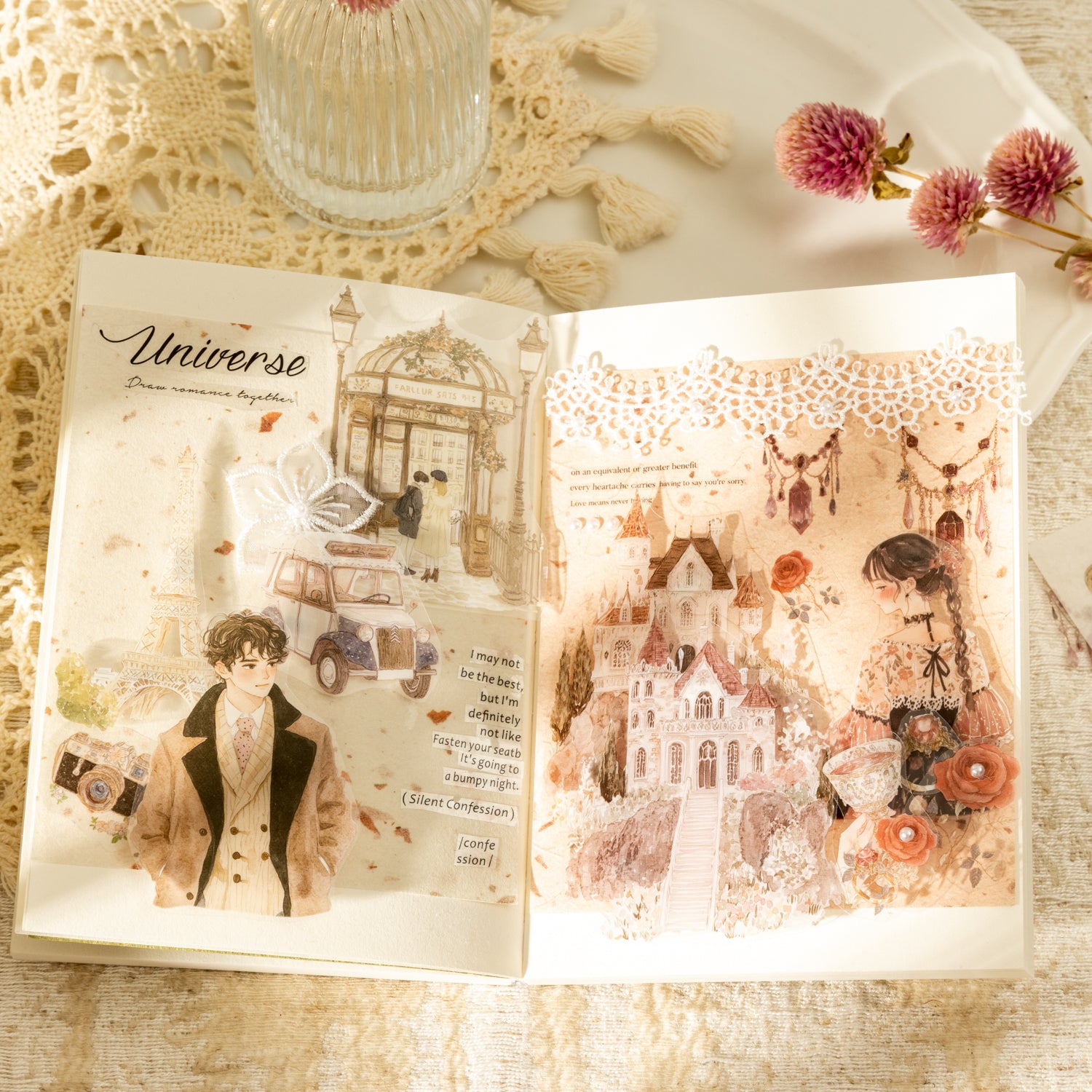 Encounter with Romance Pre-cut Sticker Book