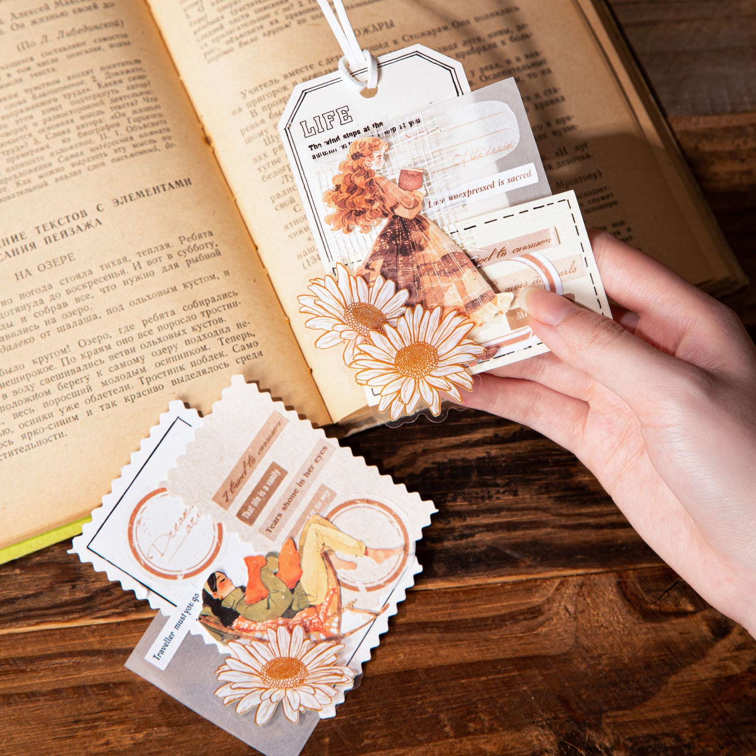 Library Girl PET Sticker