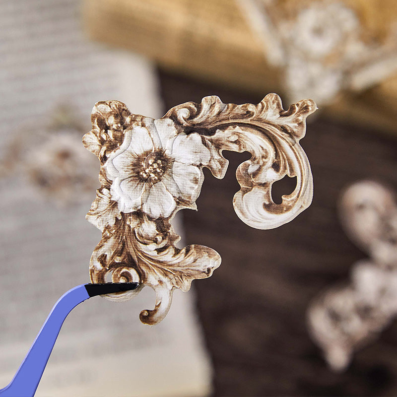 Openwork Relief Corner Sticker