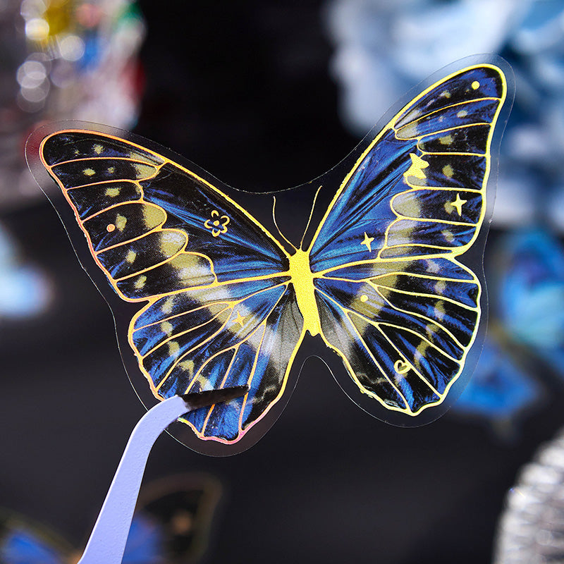 Gold-foiled Butterfly PET Sticker