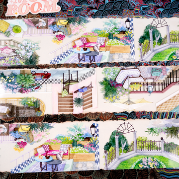 【HZTM】Flowers Bloom by the Courtyard Landscaping Tape