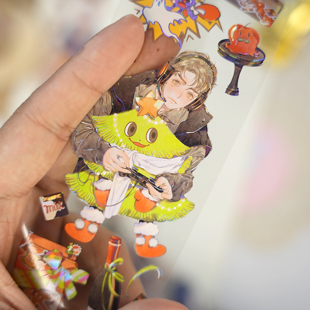 Lazy Holiday Boy PET Tape (6Cm*100cm)