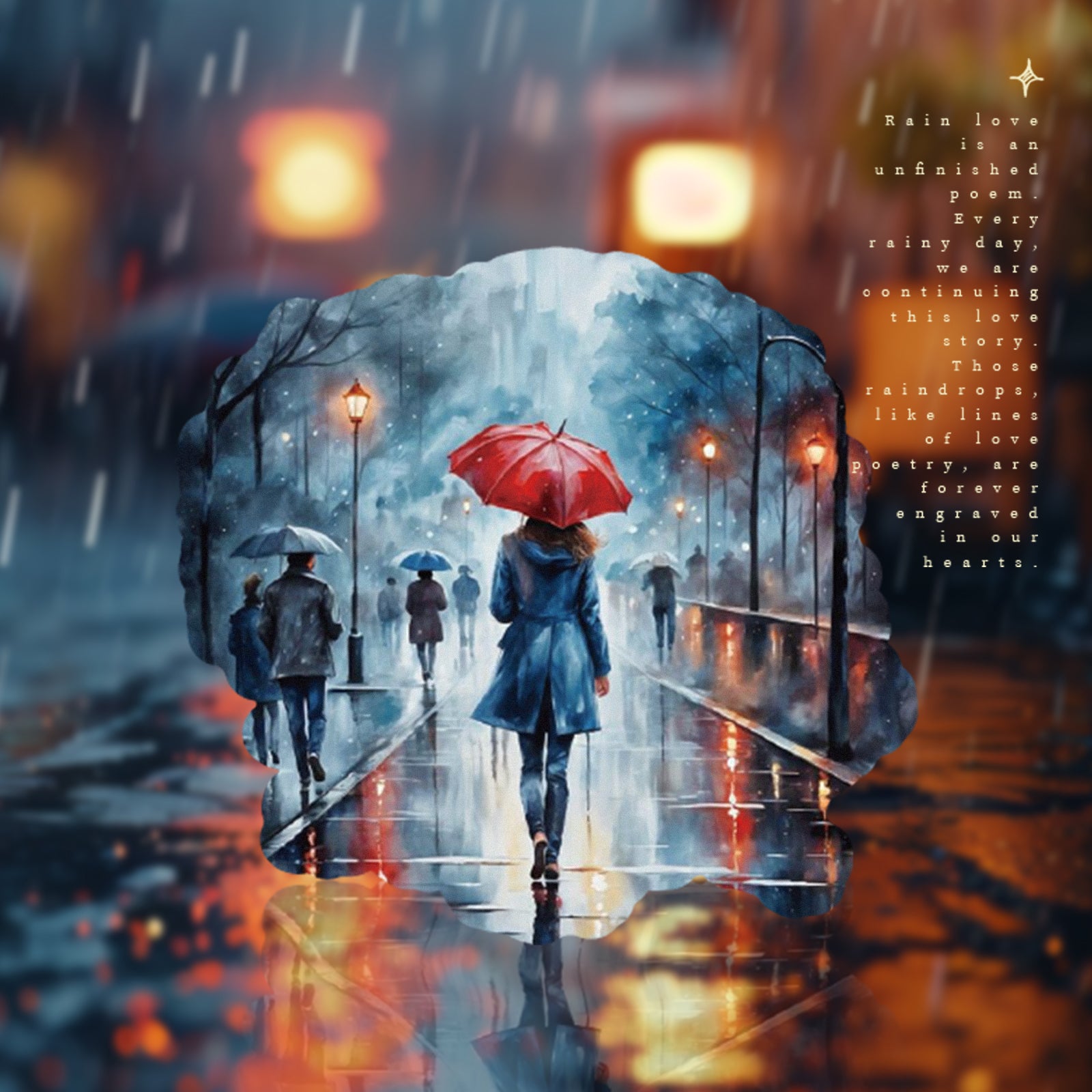 Rain Love Series PET Sticker