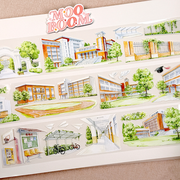 【OKTM】Youthful Campus Days Landscape PET Tape