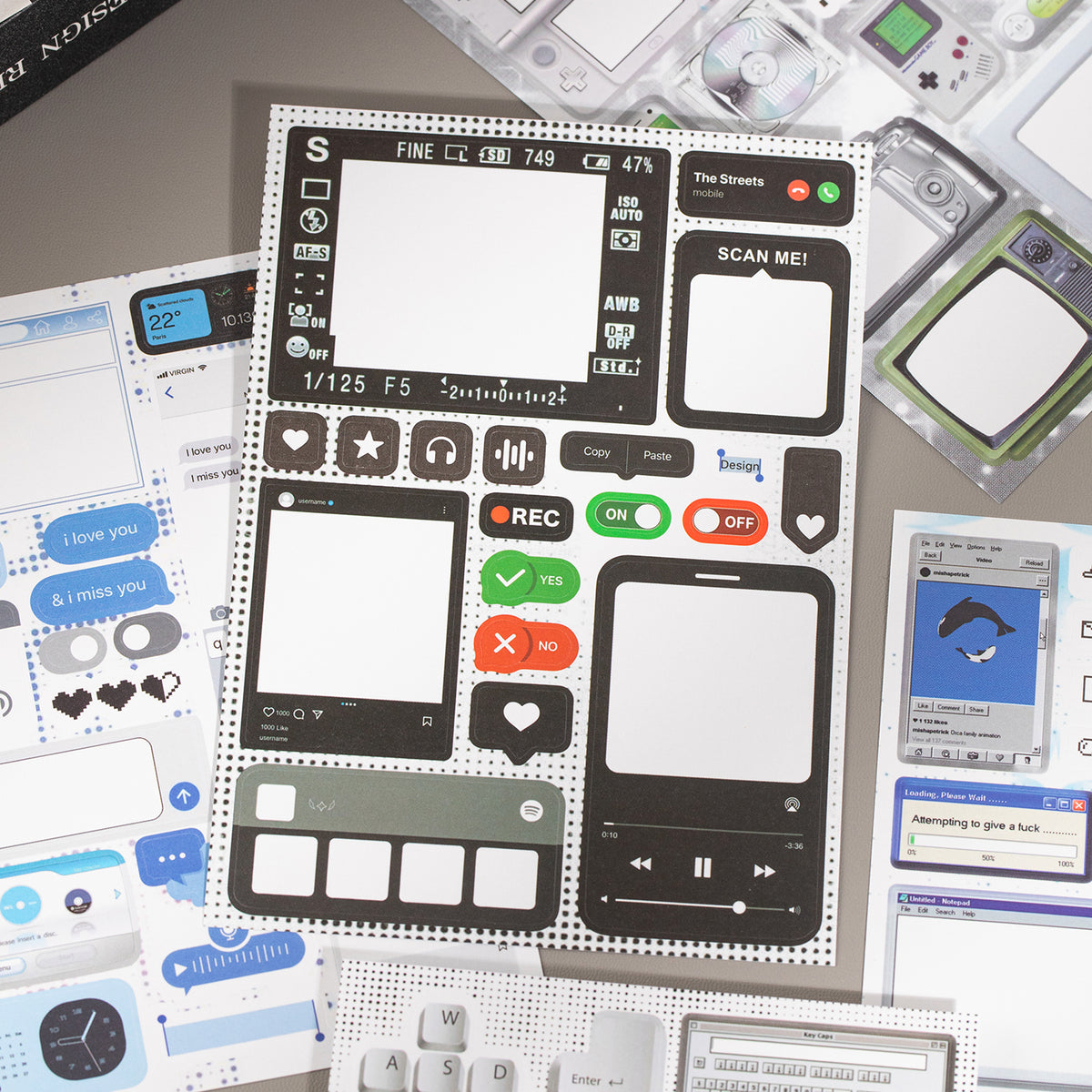Digital Diary Pre-cut Sticker Book