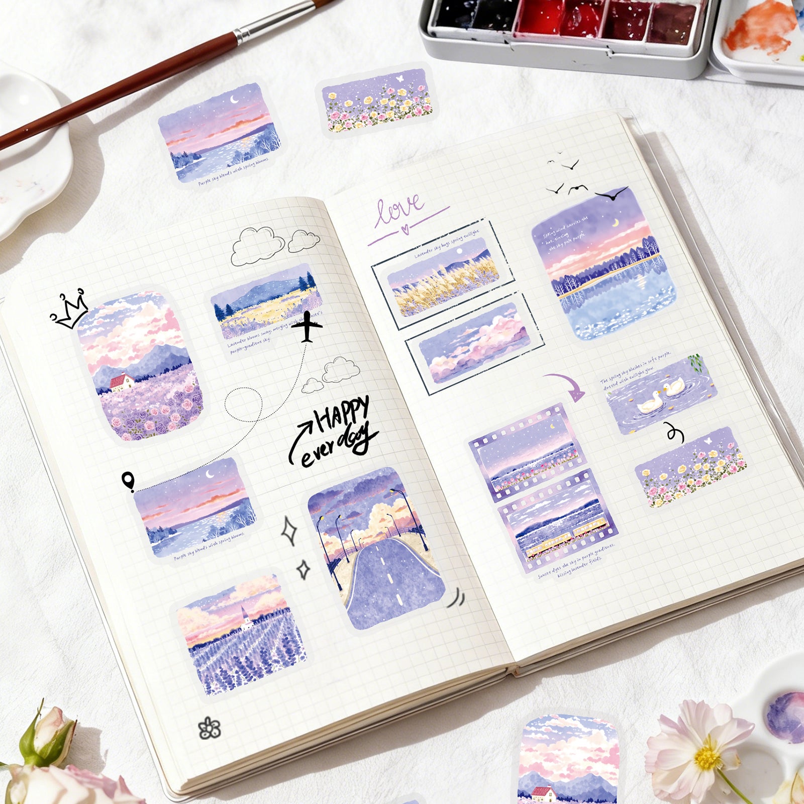 Having Traversed Mountains and Rivers PET Sticker for journaling and scrapbooking