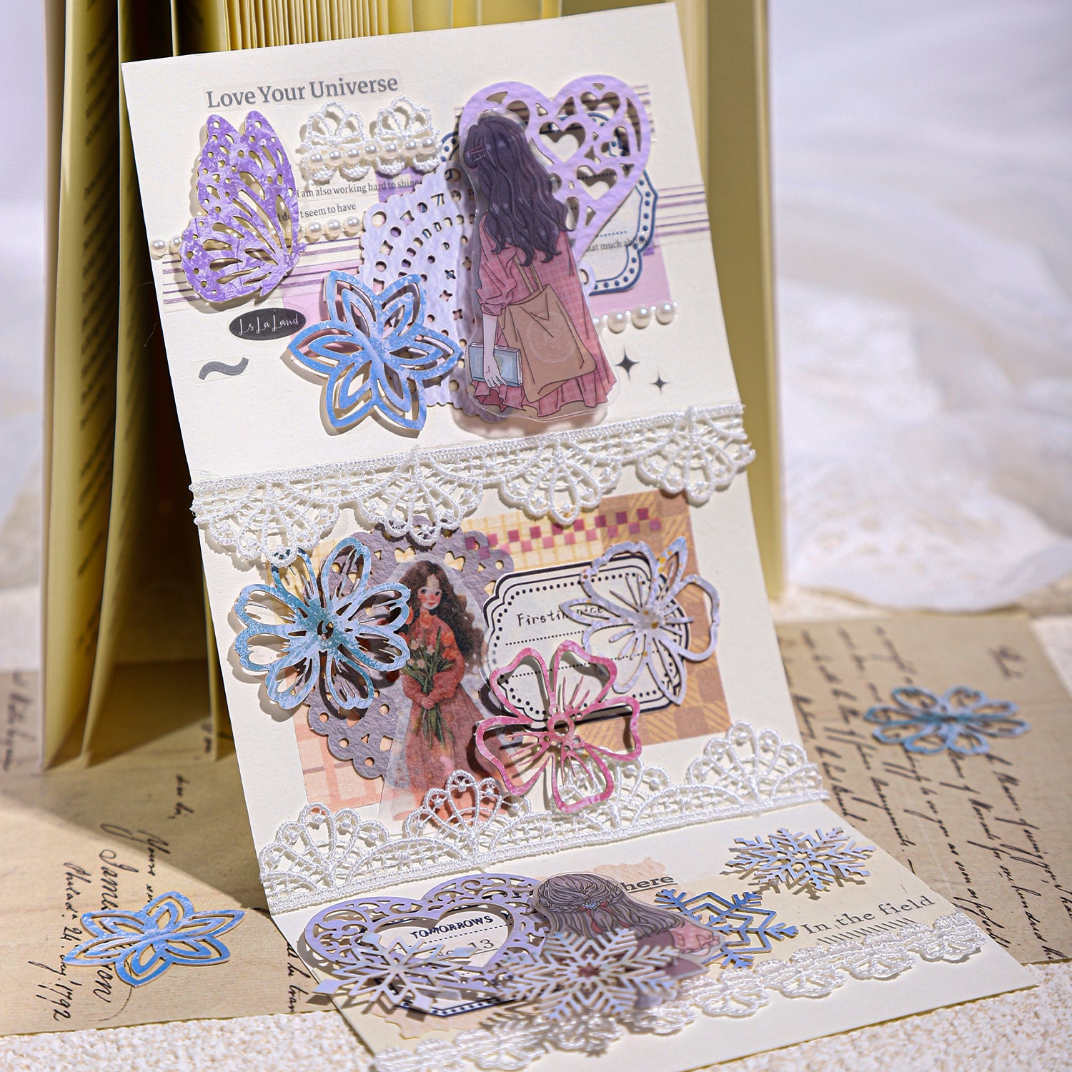 The White Mist is Dancing Scraapbooking Paper