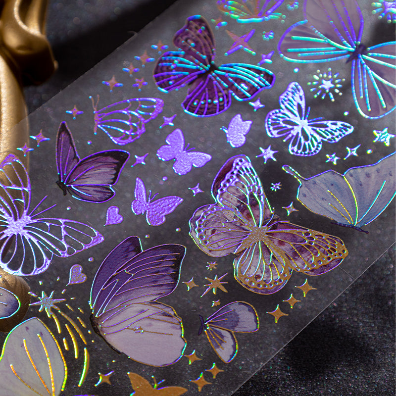 Glitter Butterfly Scrapbook Journal PET Tape Sticker