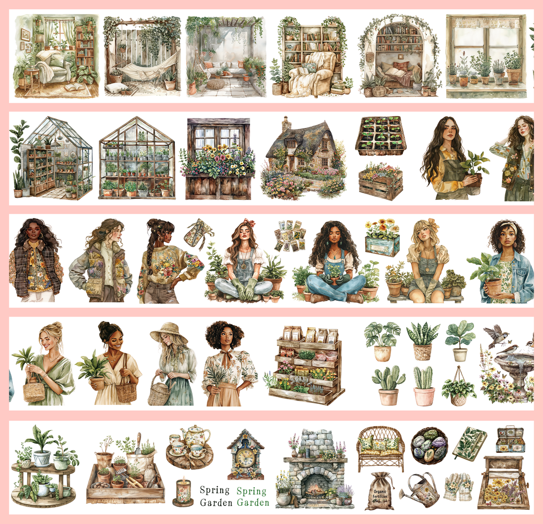 Plant Lover Pre-cut PET Tape | No.43 | MOOBOOM Design