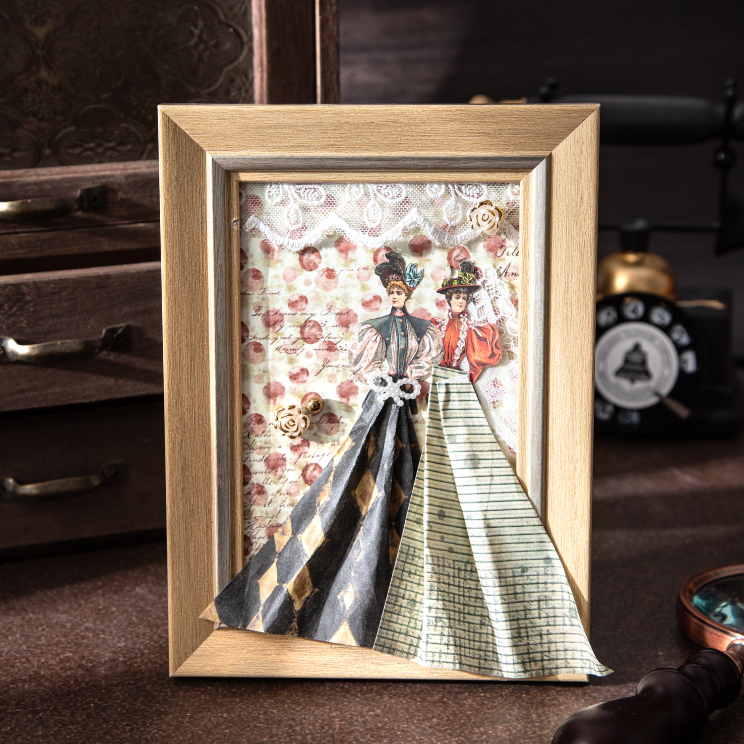 Time Weave Series Vintage Texture Scrapbooking Paper