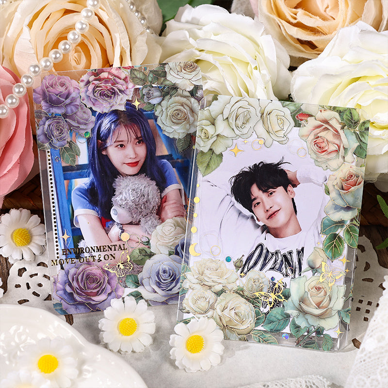 Rose Flower Special Ink PET Sticker