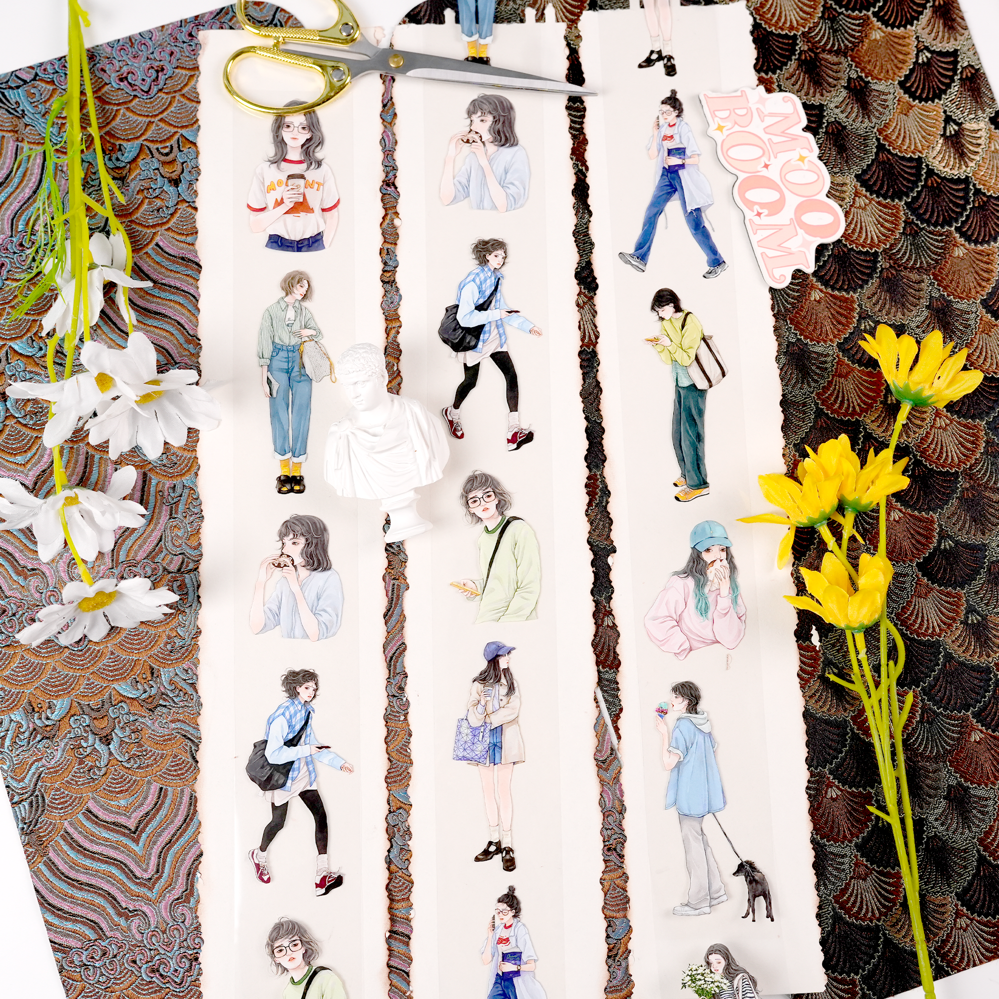 【MOOD】Walking Time Character PET Tape