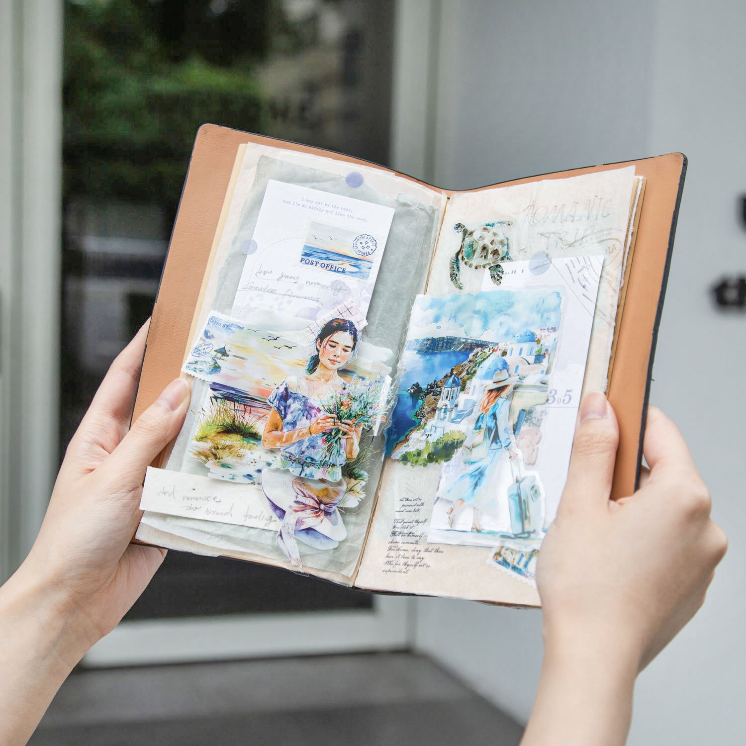 Romantic Travel Diary Sticker