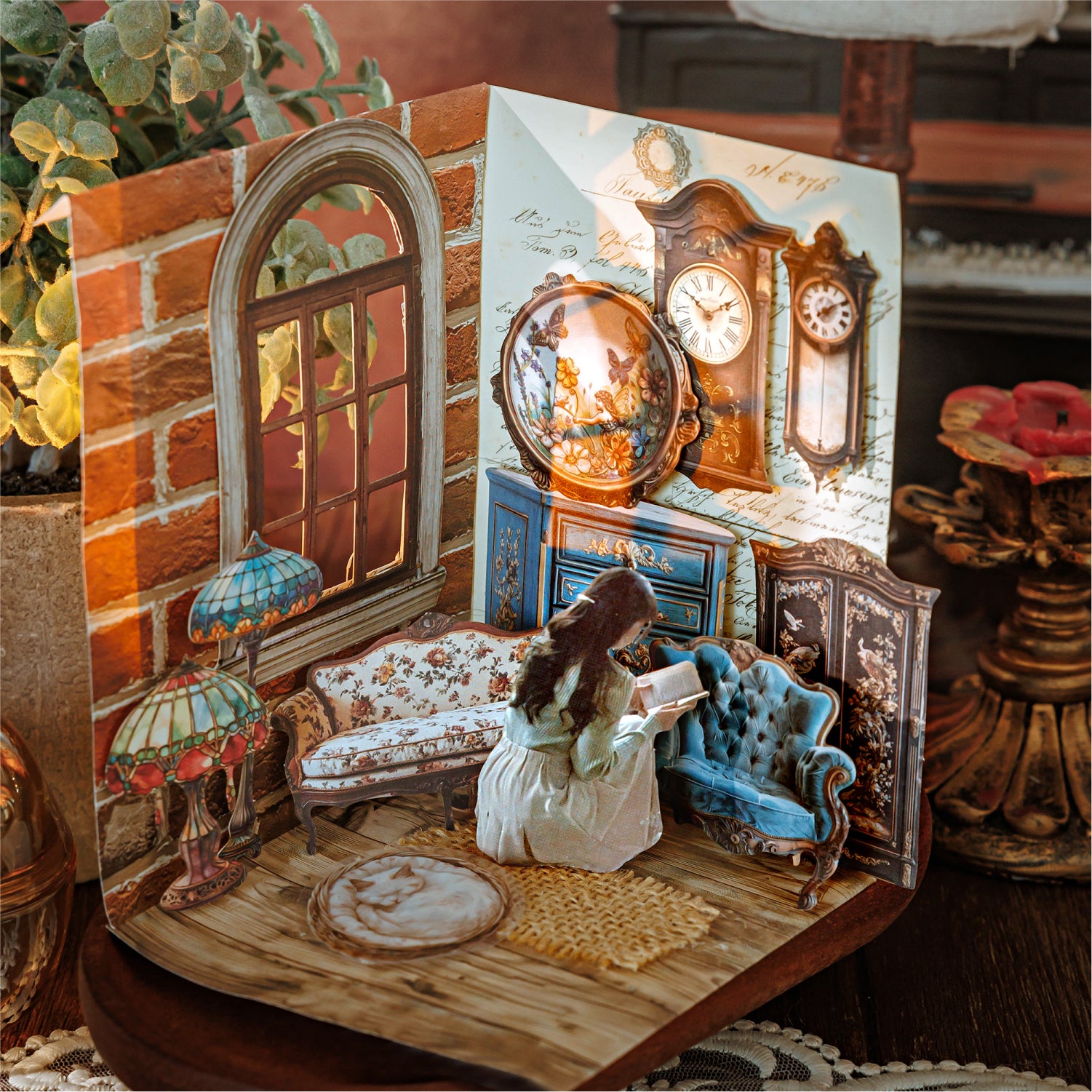 Antique Collection Museum Series Hard cardboard Sticker